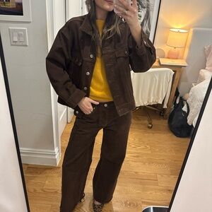 Parke brown Denim Set